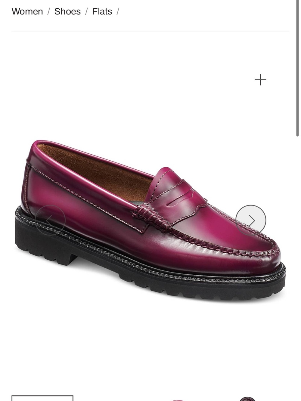 NWOT G.H. Bass Originals Weejuns Whitney Candy Lug Loafers In Plum Womens US 8 - Picture 2 of 16